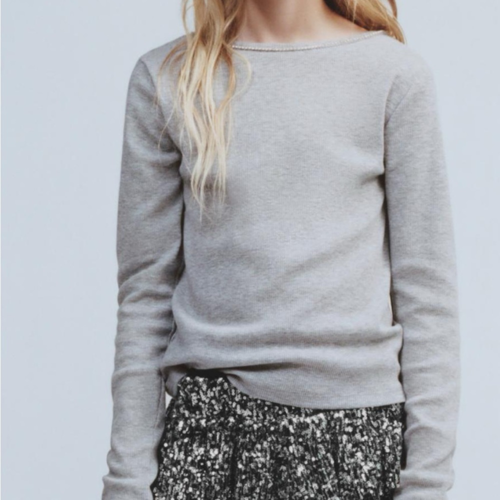 Zara rhinestone shirt and sequin skirt